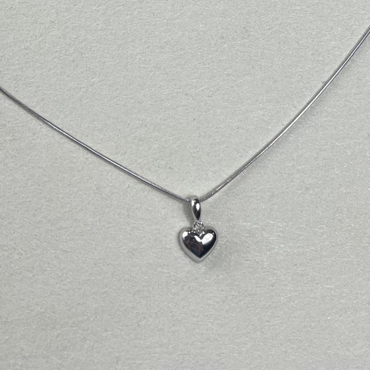 White Gold Heart Necklace
